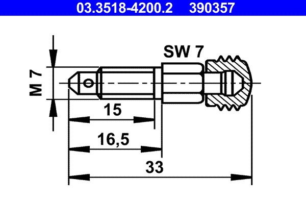 Odvzdušňovací šroub / ventil ATE 03.3518-4200.2