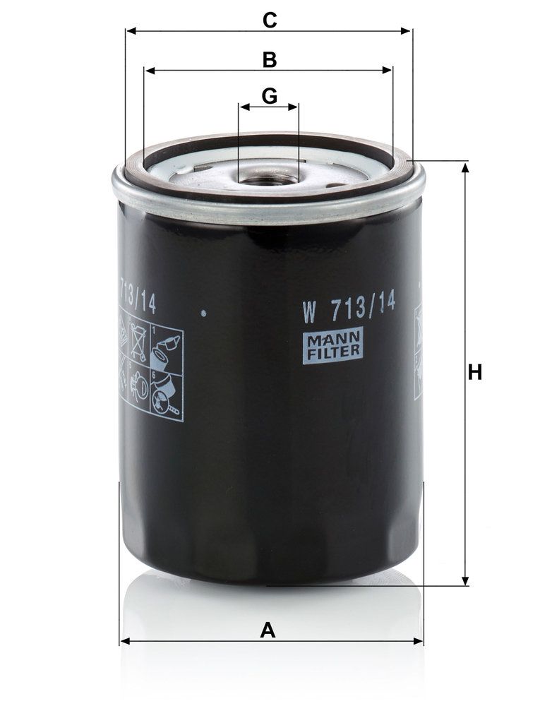 Levně Olejový filtr MANN-FILTER W 713/14