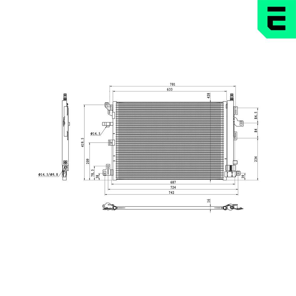 Condensator, climatizare ERA 667443