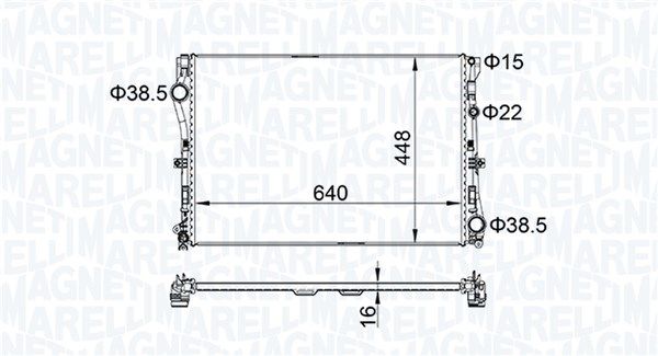 Chłodnica, układ chłodzenia silnika MAGNETI MARELLI 350213205400