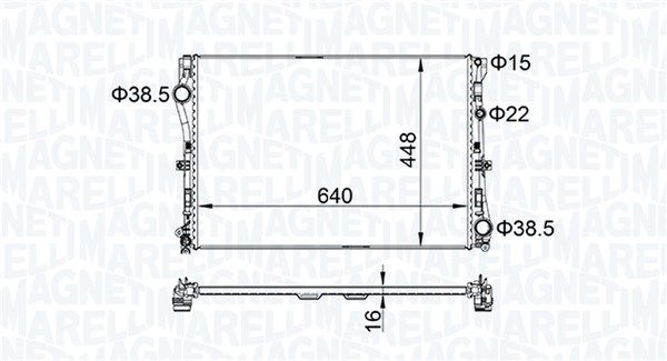 Chladič motora MAGNETI MARELLI 350213205400