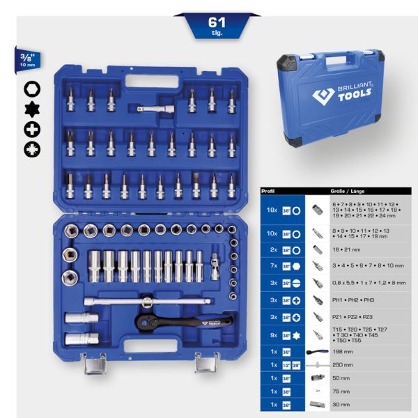 Set chei tubulare KS TOOLS BT021061