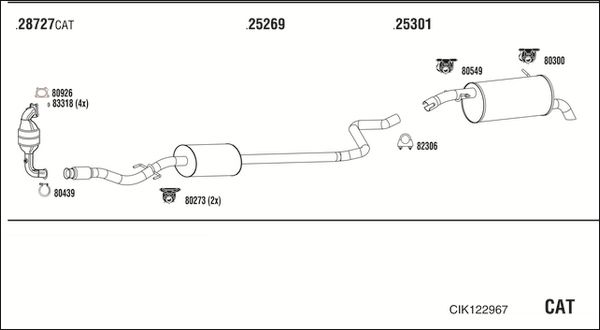 Układ wydechowy WALKER CIK122967