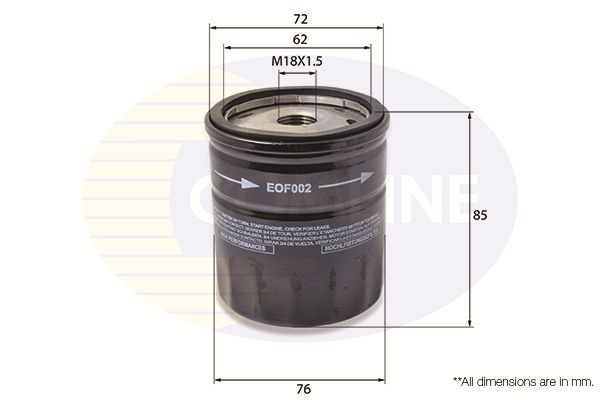 Filtr oleju COMLINE EOF002