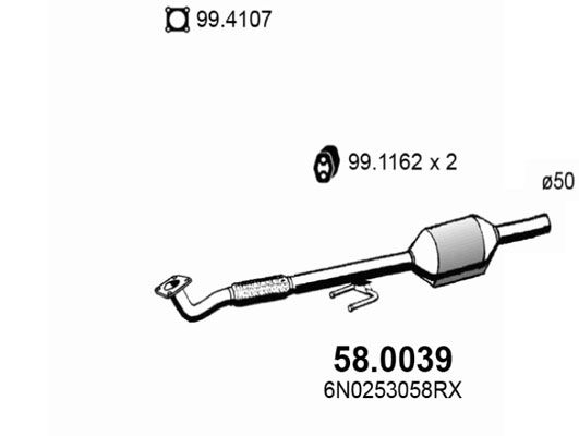 Katalizator ASSO 6N0253058RX