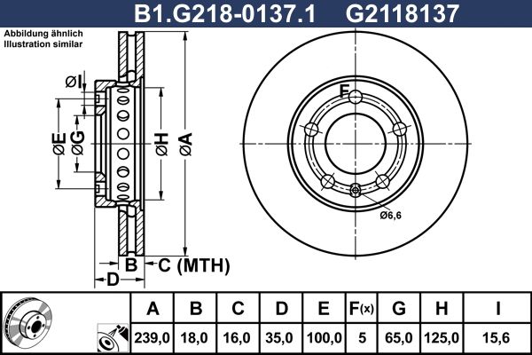 Tarcza hamulcowa GALFER B1.G218-0137.1