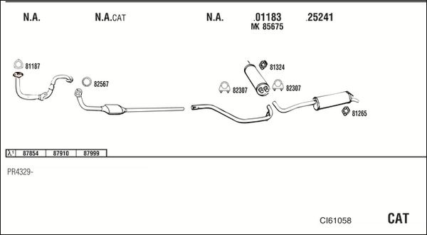 Układ wydechowy WALKER CI61058