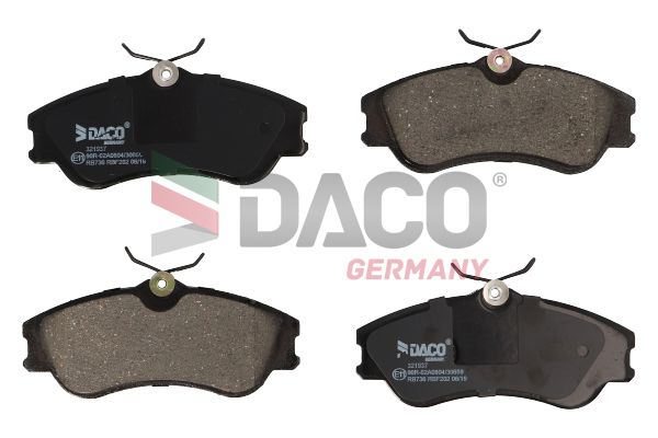 Zestaw klocków hamulcowych, hamulce tarczowe DACO GERMANY 321937