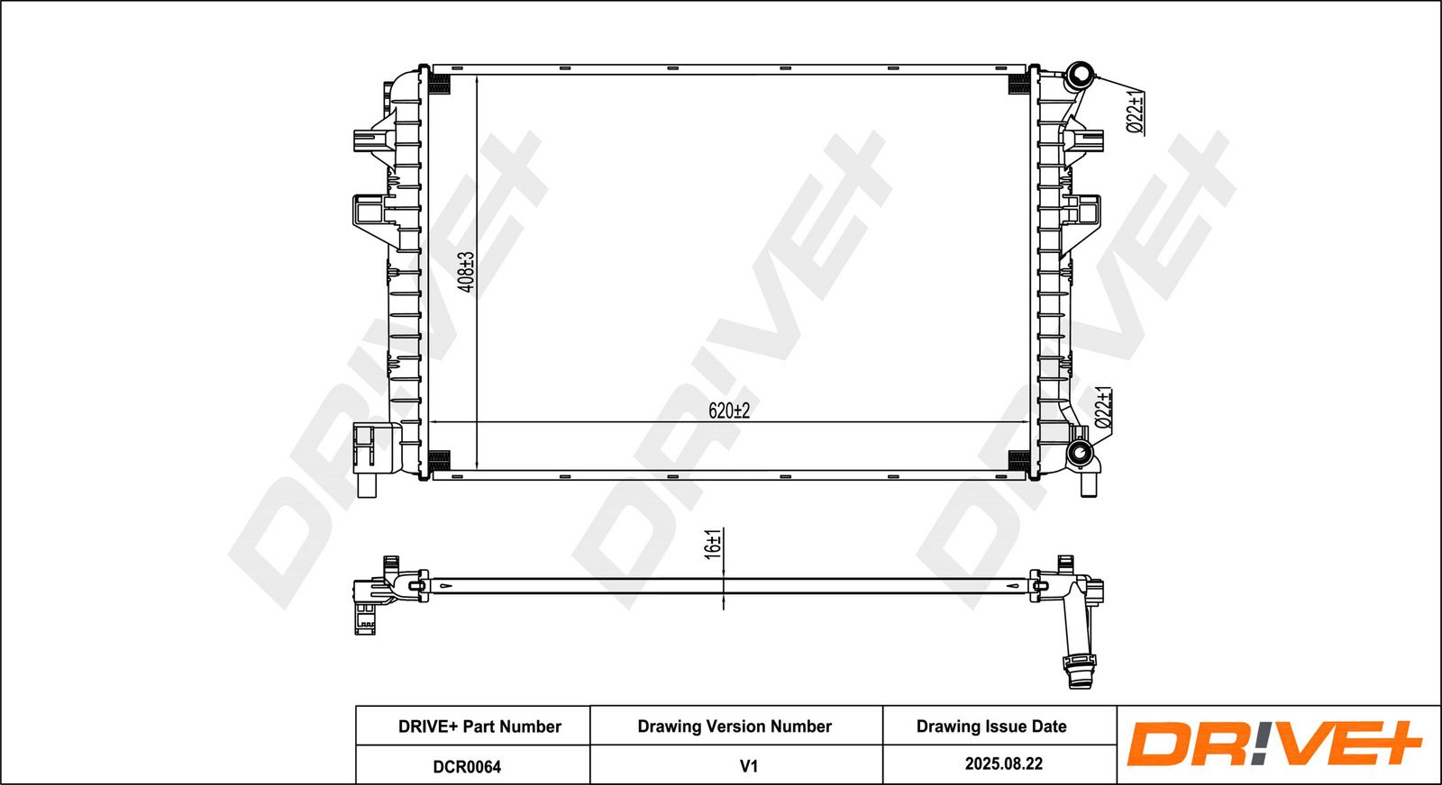 Chłodnica, układ chłodzenia silnika DR!VE+ DCR0064