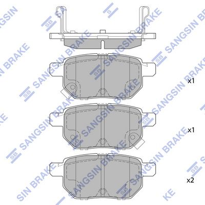 set placute frana,frana disc HI-Q SP2094
