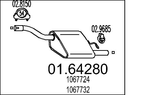 Zadní tlumič výfuku MTS 01.64280