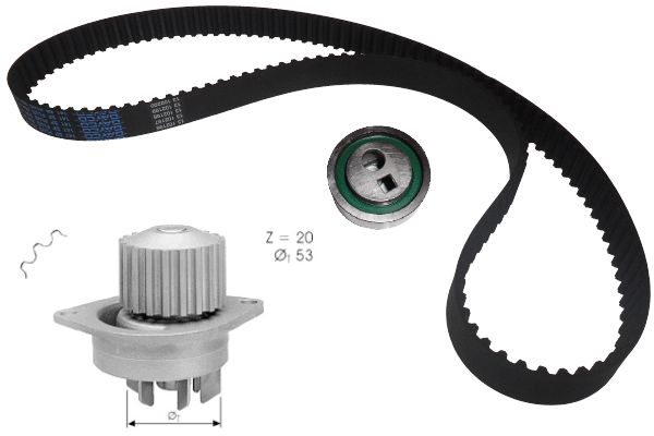 Pompe à eau + kit de courroie crantée