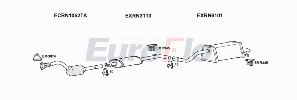 Układ wydechowy EUROFLO RNMOD161001A00