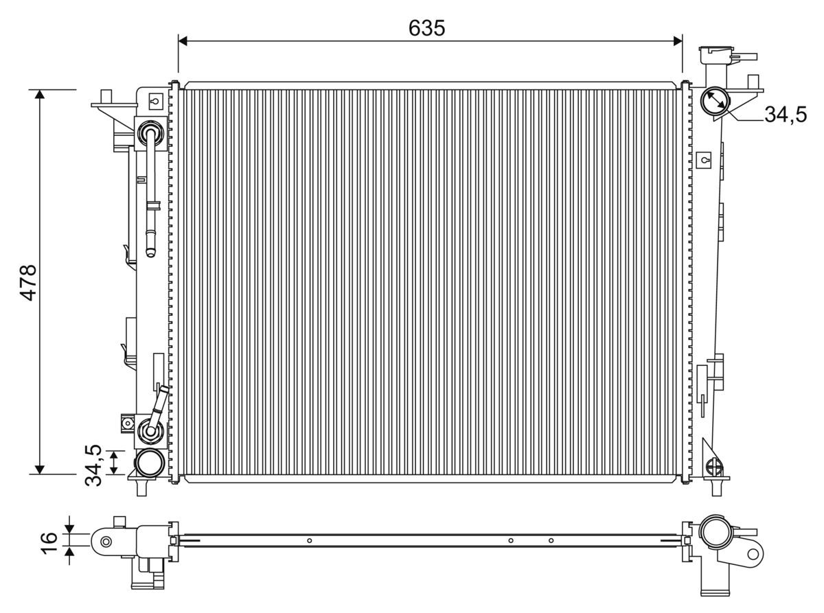 Radiator, racire motor VALEO 701354