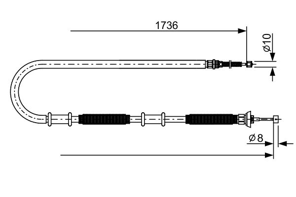 Cablu, frana de parcare BOSCH 1 987 482 700