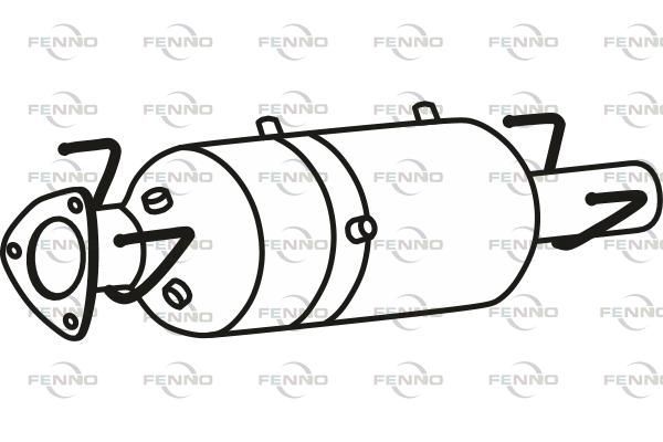 Filtr sadzy / filtr cząstek stałych, układ wydechowy FENNO P9885DPF