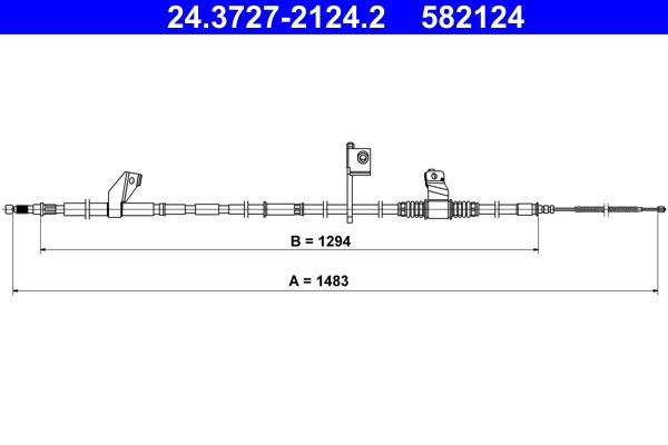 Cablu, frana de parcare ATE 24.3727-2124.2