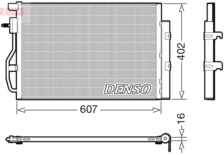 Kondenzátor, klimatizace DENSO DCN15008
