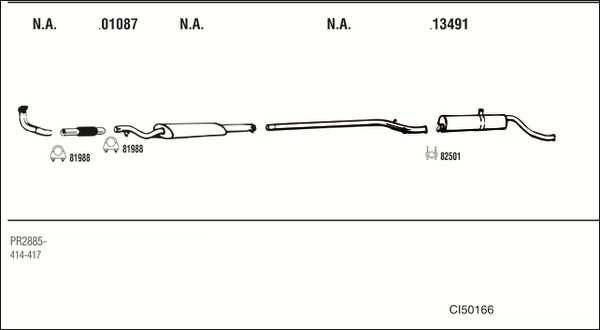 Układ wydechowy WALKER CI50166