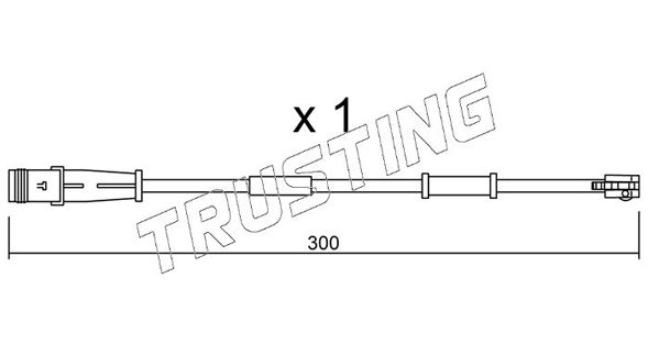Styk ostrzegawczy, zużycie okładzin hamulcowych TRUSTING SU.320