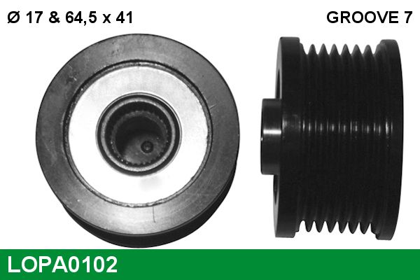 Alternator - sprzęgło jednokierunkowe LUCAS LOPA0102