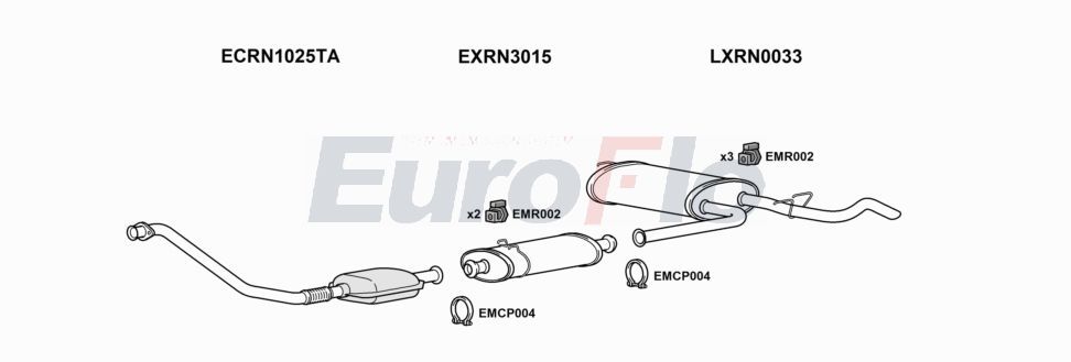 Układ wydechowy EUROFLO RNMAS25D0900LHD