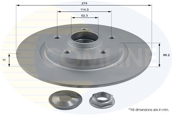 Tarcza hamulcowa COMLINE ADC3013