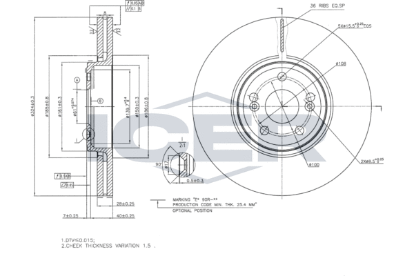 Tarcza hamulcowa ICER 78BD7357-2