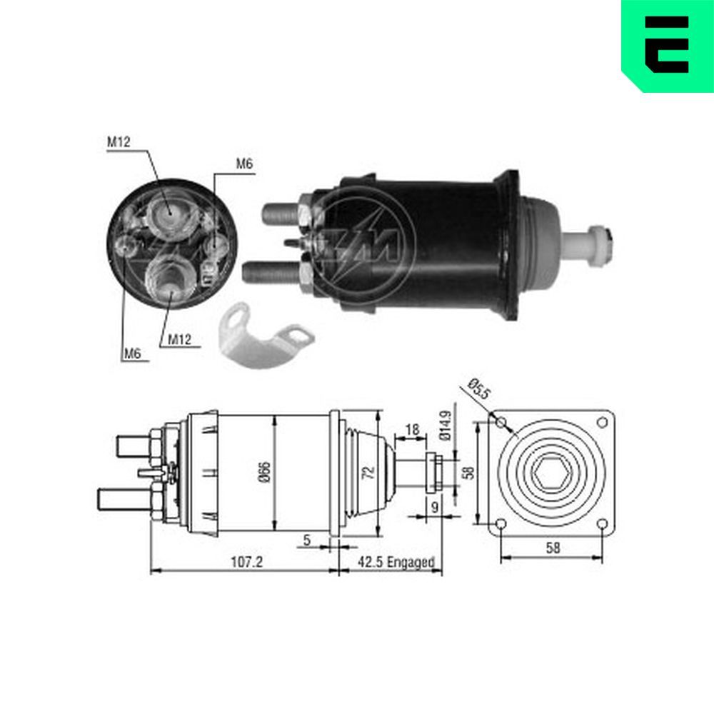 Solenoid, electromotor ERA ZM836