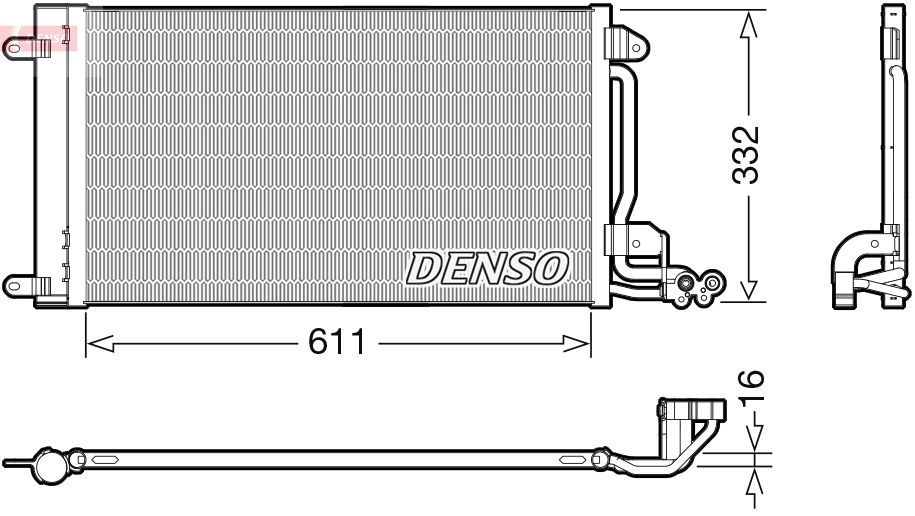Kondenzátor klimatizácie DENSO DCN02034