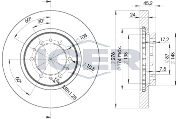 Tarcza hamulcowa ICER 78BD8716-2