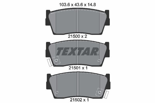 Sada brzdových platničiek kotúčovej brzdy TEXTAR 2150001