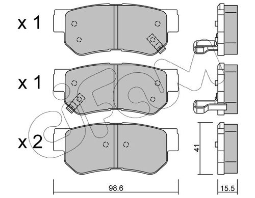 Zestaw klocków hamulcowych, hamulce tarczowe CIFAM 822-365-0
