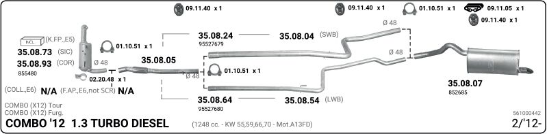 Układ wydechowy IMASAF 561000442