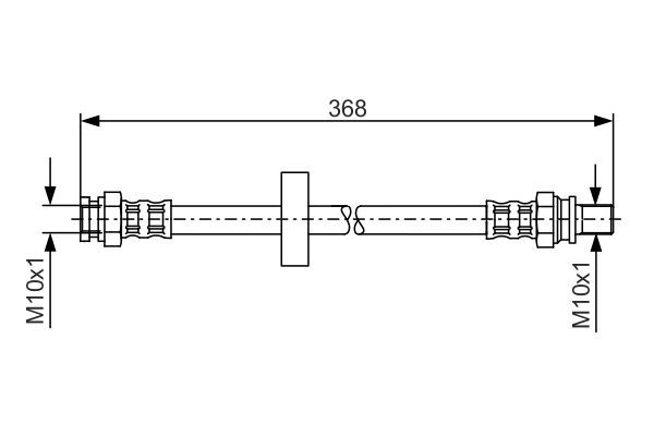 Przewód hamulcowy elastyczny BOSCH 1 987 481 180