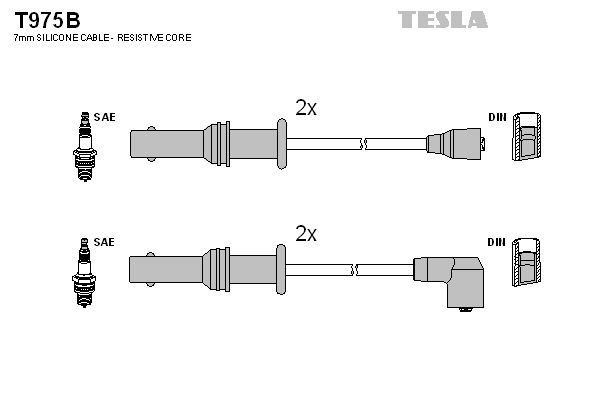 Sada kabelů pro zapalování TESLA T975B