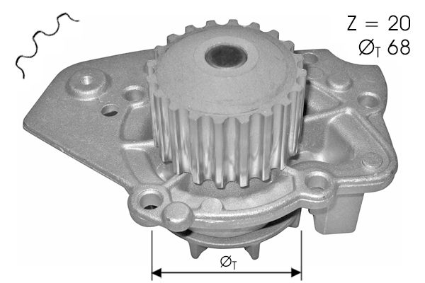 Pompe à eau, refroidissement du moteur
