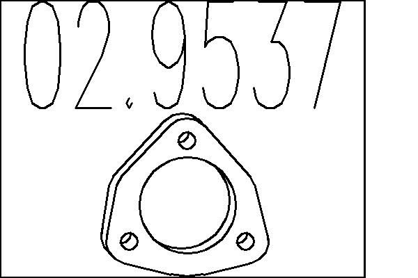 Uszczelka, rura wylotowa MTS 02.9537