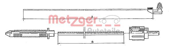 Linka gazu METZGER AUTOTEILE 10.0381