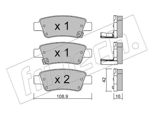 Комплект тормозных колодок, дисковый тормоз