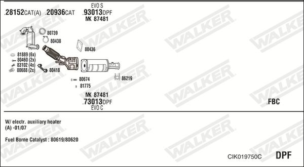 Układ wydechowy WALKER CIK019750C
