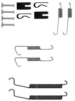 Zestaw dodatków, szczęki hamulcowe HELLA 8DZ 355 200-631