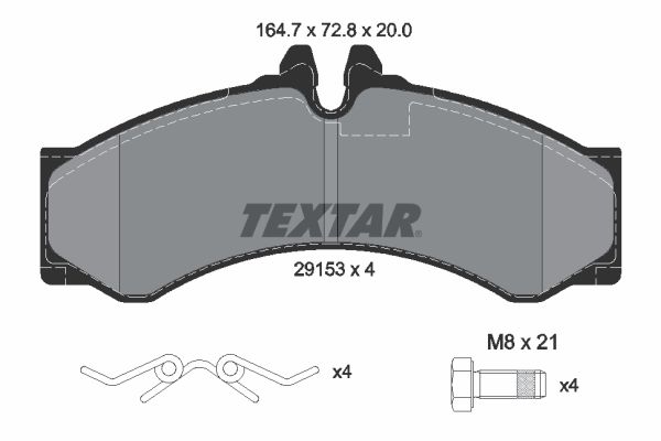Sada brzdových platničiek kotúčovej brzdy TEXTAR 2915301