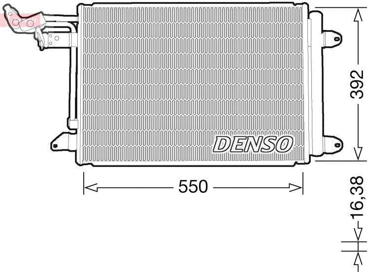 Kondenzátor klimatizácie DENSO DCN32032