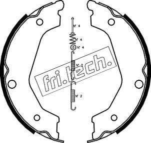 Zestaw szczęk hamulcowych, hamulec postojowy FRI.TECH. 1049.162K