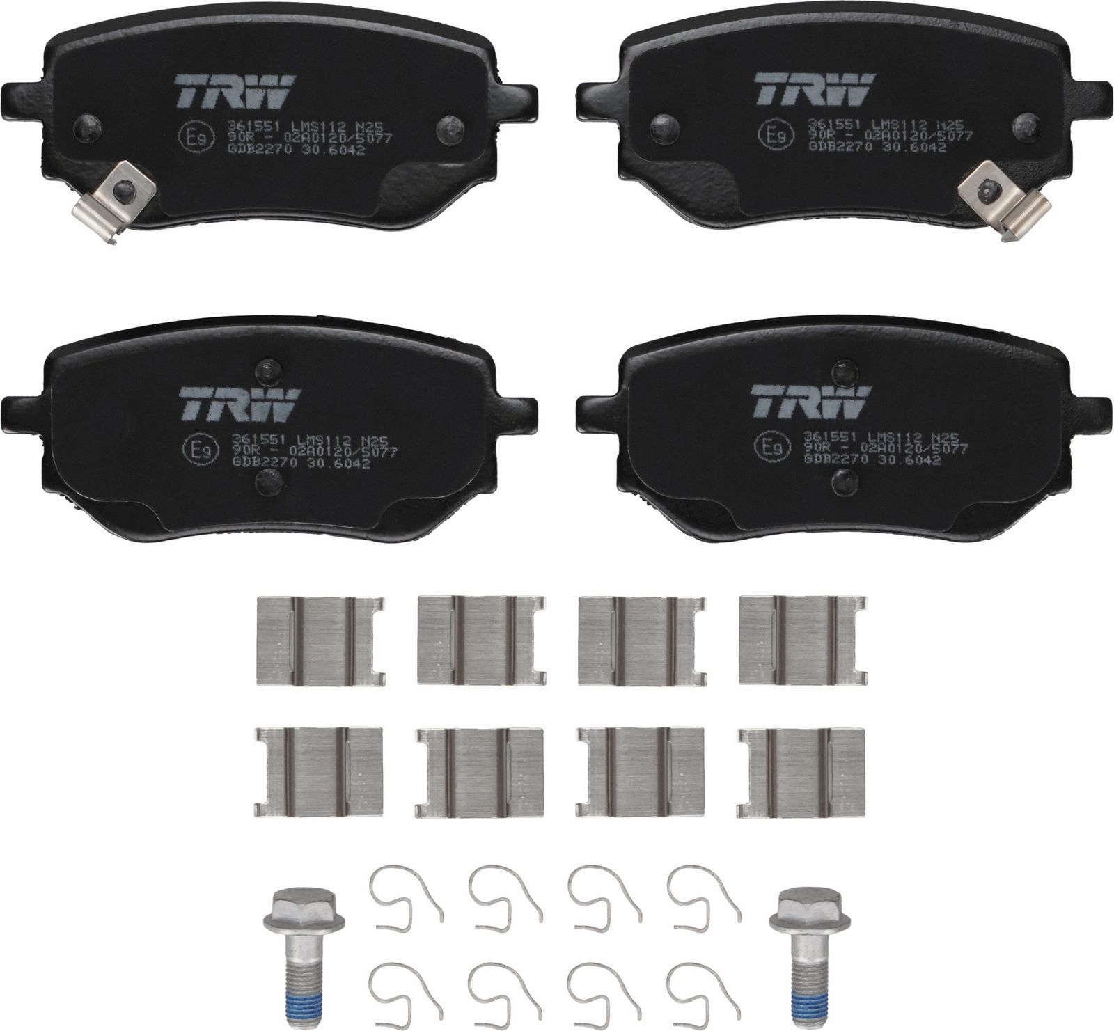 set placute frana,frana disc TRW GDB2270