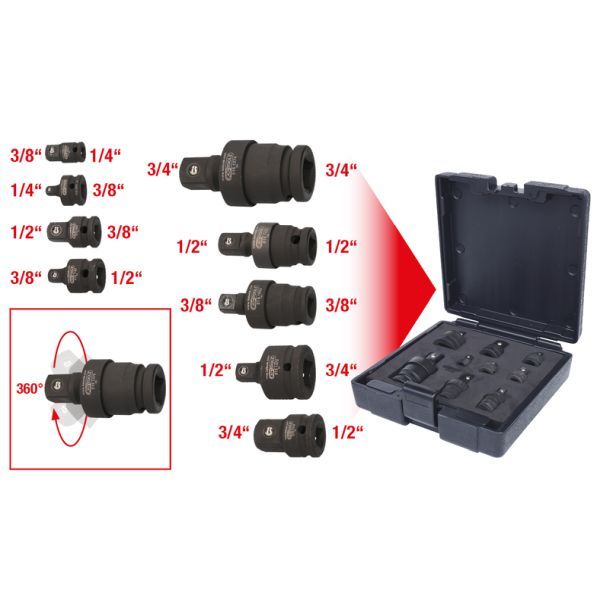 Set adaptoare marire/reducere, clichet KS TOOLS 515.0100