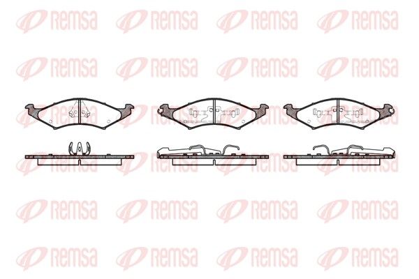 Zestaw klocków hamulcowych, hamulce tarczowe REMSA 0527.00