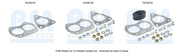 Zestaw montażowy, rura wydechowa BM CATALYSTS FK70077