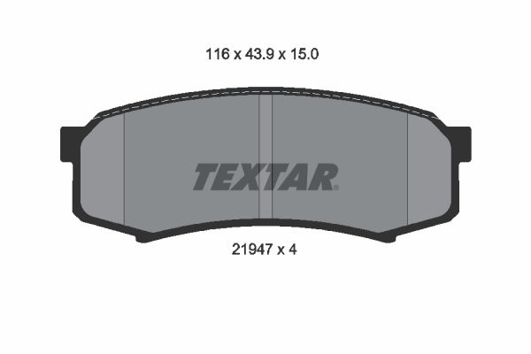 Sada brzdových platničiek kotúčovej brzdy TEXTAR 2194701